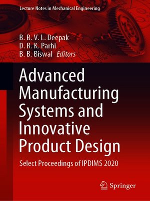 cover image of Advanced Manufacturing Systems and Innovative Product Design